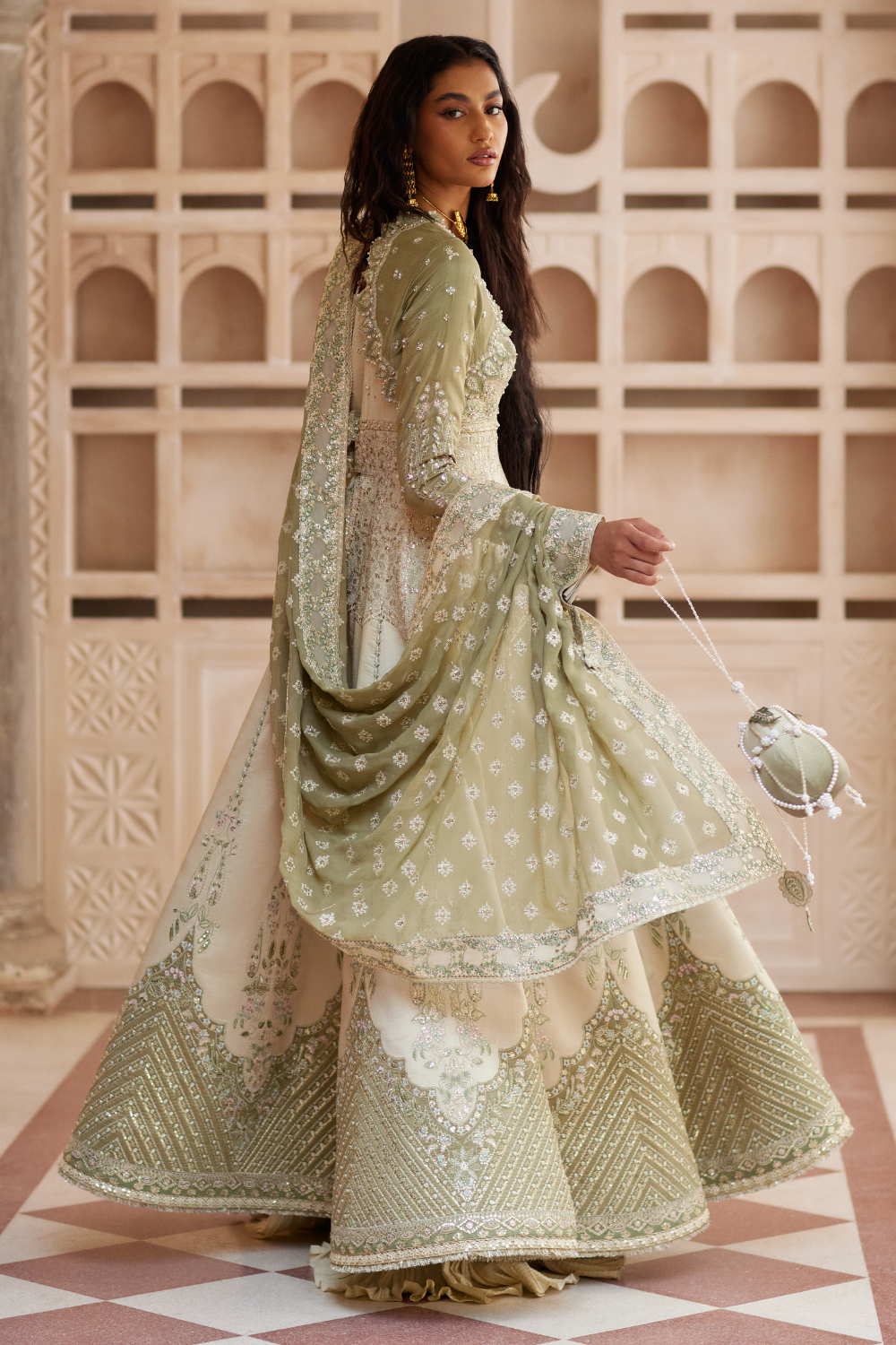 Soraya | Silk Edit 26 | Lehr - Formal Dress - available at Maria Faisal in UK and USA.