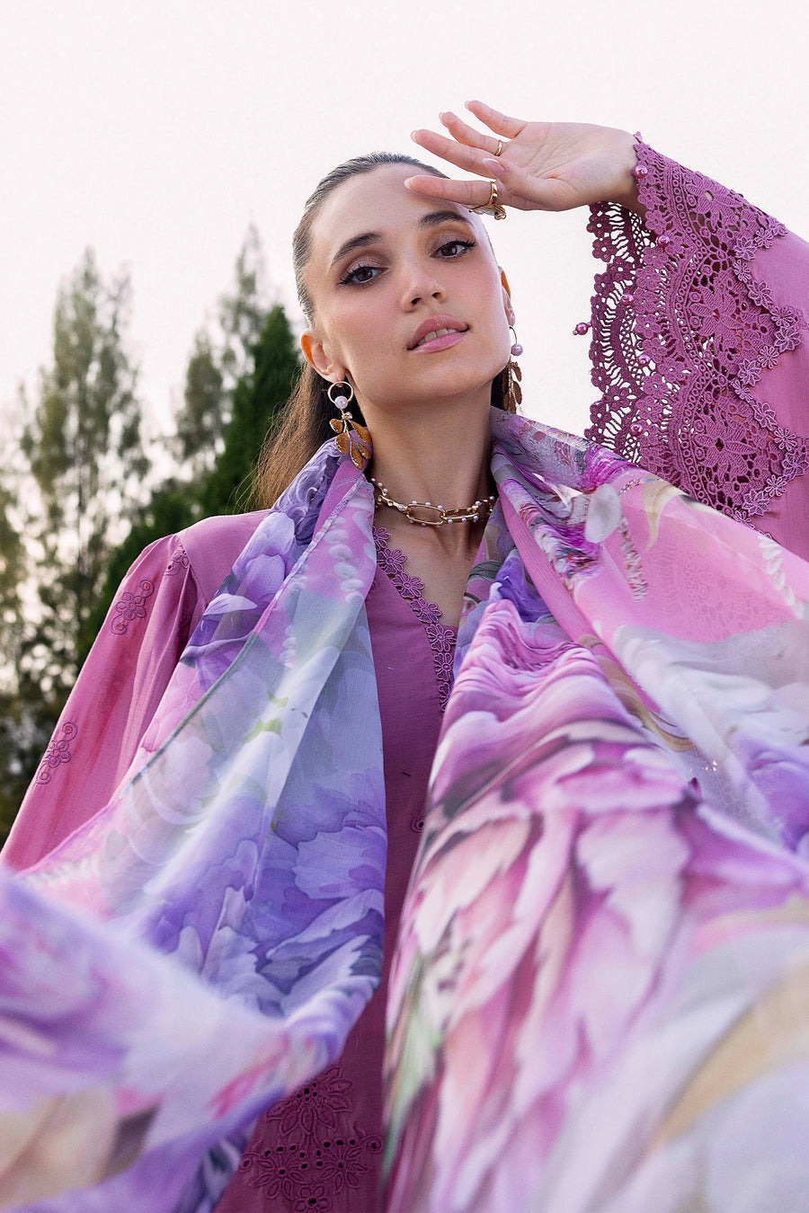 Adans Libas | Lasserkari Eid Petals | EID PETAL 1717 - Dress - available at Maria Faisal in UK and USA.