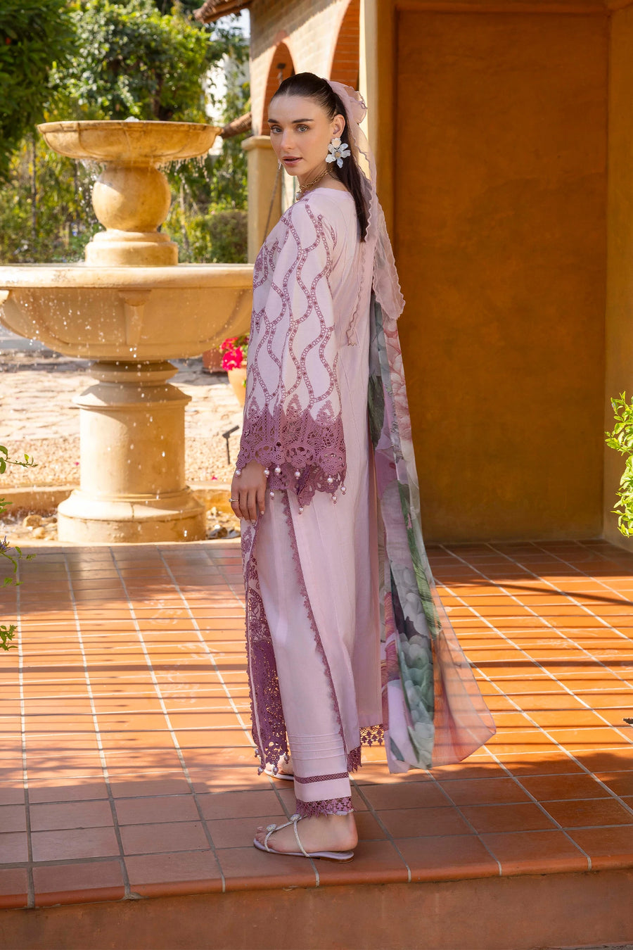 Adans Libas | Lasserkari Eid Petals | EID PETAL 1713 - Dress - available at Maria Faisal in UK and USA.