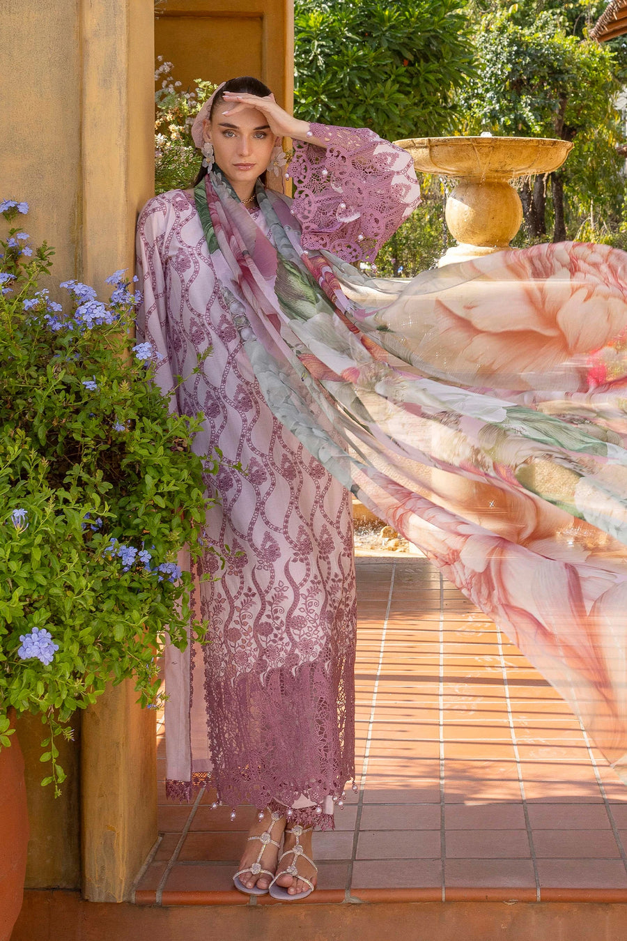 Adans Libas | Lasserkari Eid Petals | EID PETAL 1713 - Dress - available at Maria Faisal in UK and USA.