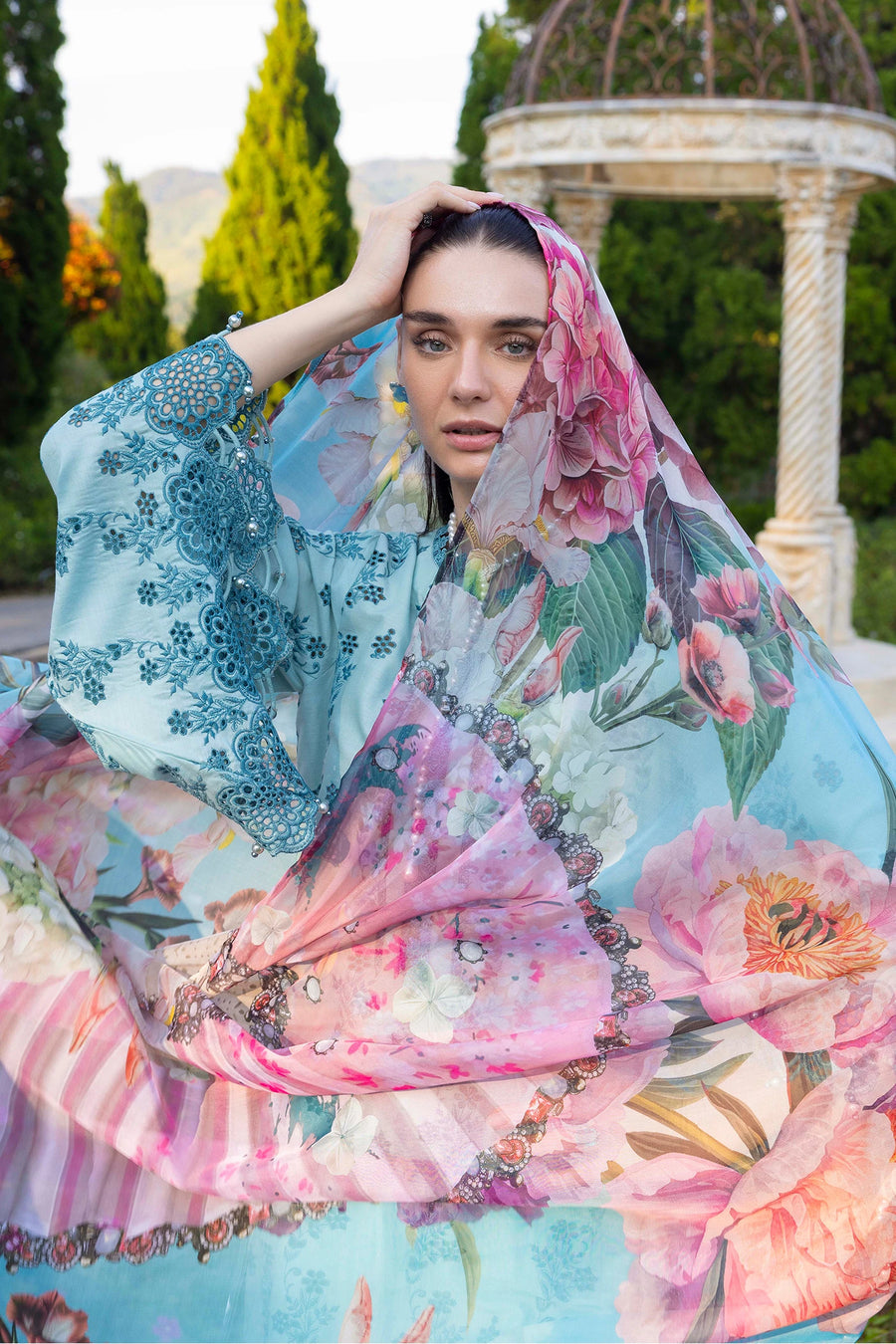 Adans Libas | Lasserkari Eid Petals | EID PETAL 1715 - Dress - available at Maria Faisal in UK and USA.