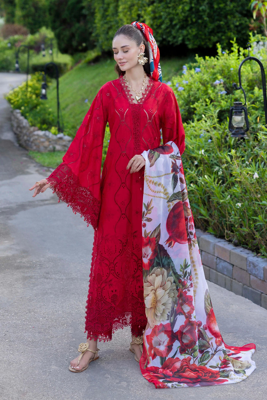 Adans Libas | Lasserkari Eid Petals | EID PETAL 1719 - Dress - available at Maria Faisal in UK and USA.