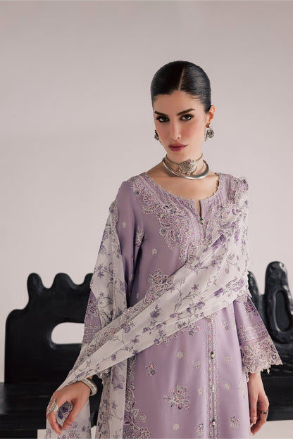 Batik | Festive Eid 26 | Lilac Elif - Luxury Dress - available at Maria Faisal in UK and USA.