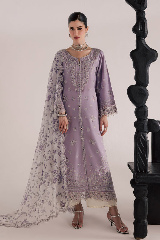 Batik | Festive Eid 26 | Lilac Elif - Luxury Dress - available at Maria Faisal in UK and USA.