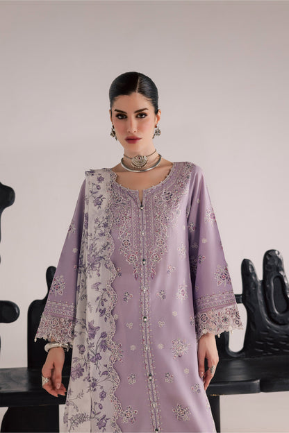 Batik | Festive Eid 26 | Lilac Elif - Luxury Dress - available at Maria Faisal in UK and USA.