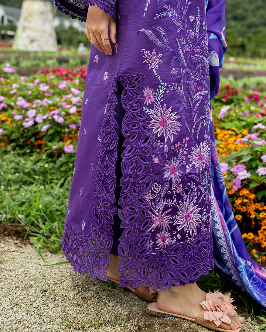 Mushq | The Secret Garden Lawn | Lily Veil - Luxury Dress - available at Maria Faisal in UK and USA.