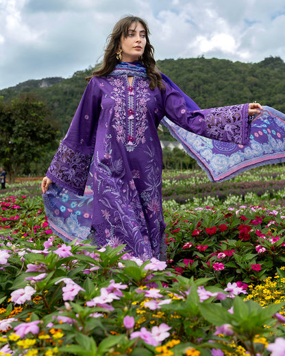Mushq | The Secret Garden Lawn | Lily Veil - Luxury Dress - available at Maria Faisal in UK and USA.