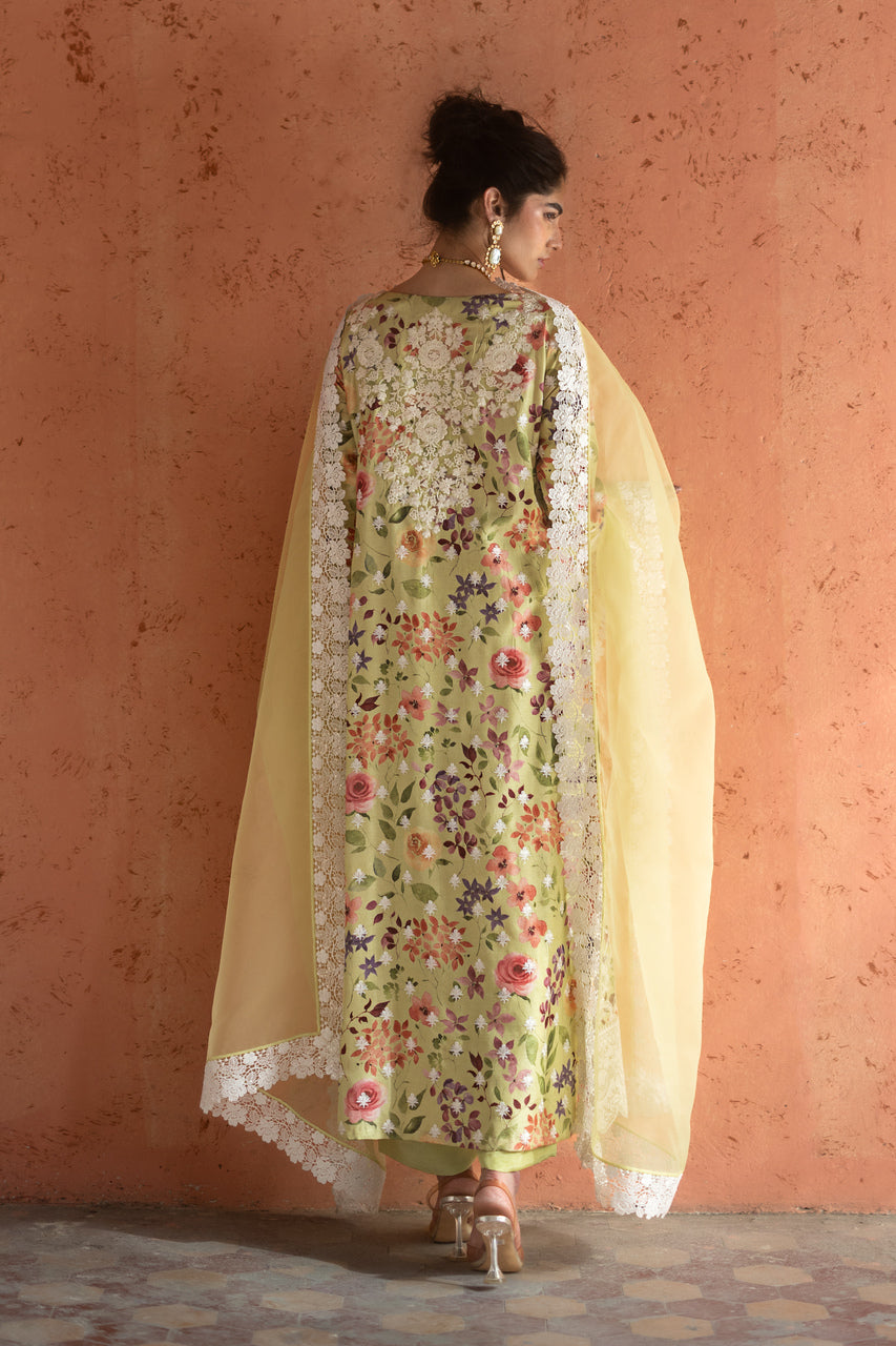Zainab Chottani | Summer Edition 26 | Lime Frost - Formal Dress - available at Maria Faisal in UK and USA.