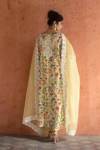 Zainab Chottani | Summer Edition 26 | Lime Frost - Formal Dress - available at Maria Faisal in UK and USA.