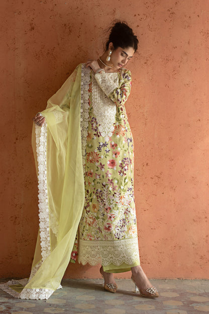 Zainab Chottani | Summer Edition 26 | Lime Frost - Formal Dress - available at Maria Faisal in UK and USA.