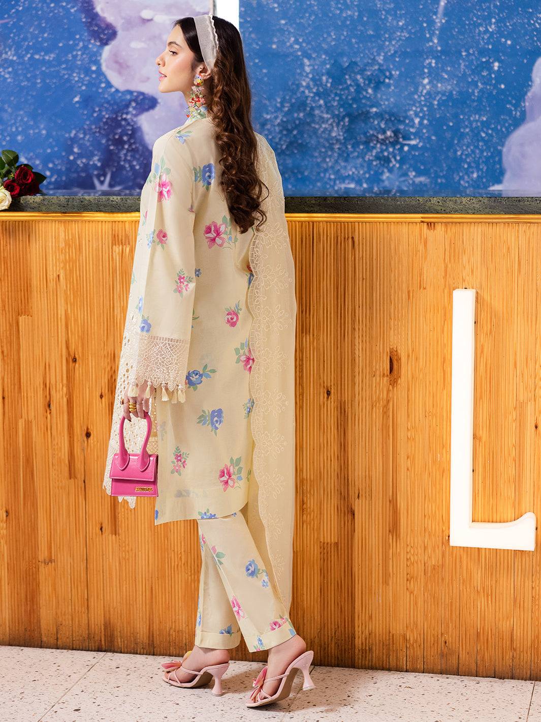 Mahnur | After Hours Luxury Lawn 25 | Lime Lush by Maria Faisal - Registered Vendor of : Mahnur - type : Ladies Clothes - 100% original wedding dresses