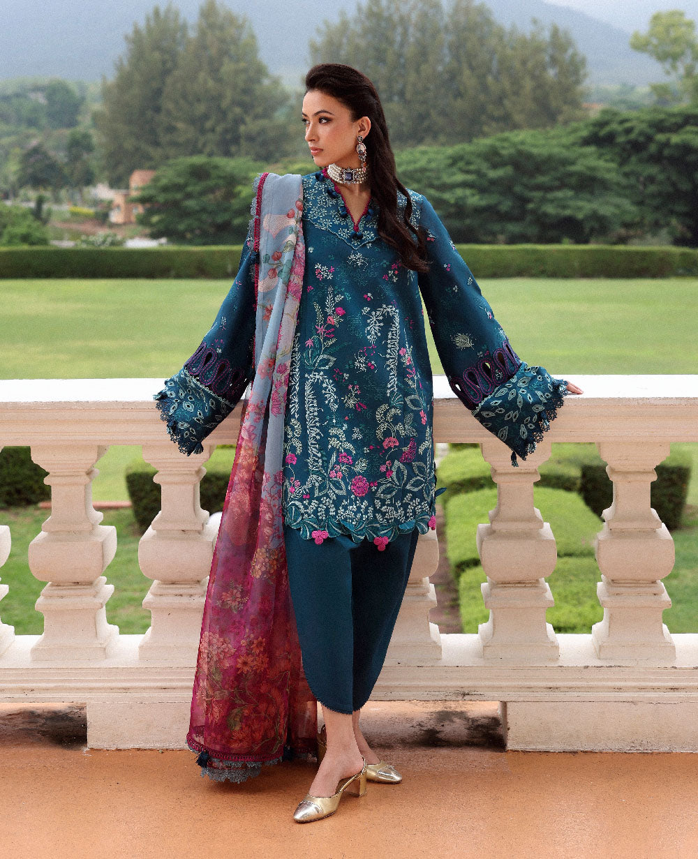 Republic Womenswear | Lilas Lawn 26 | Liore - Luxury Dress - available at Maria Faisal in UK and USA.