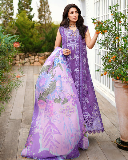 Mushq | Amoi Luxury Lawn | Lovers Lane - Luxury Dress - available at Maria Faisal in UK and USA.