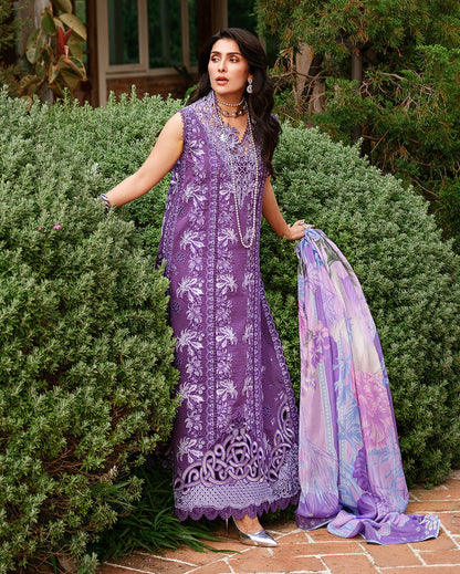 Mushq | Amoi Luxury Lawn | Lovers Lane - Luxury Dress - available at Maria Faisal in UK and USA.