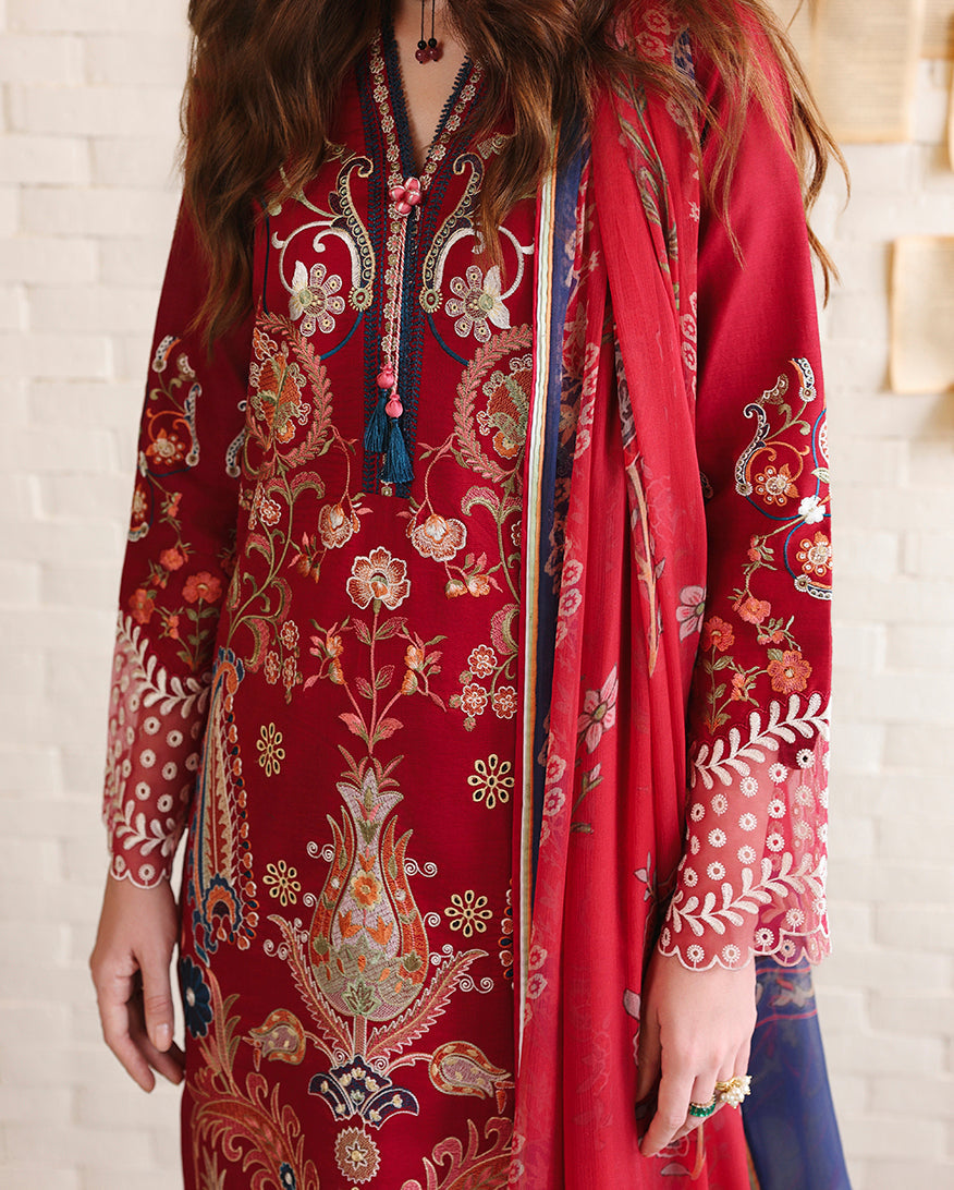Mushq | The Secret Garden Lawn | Luma Bloom - Luxury Dress - available at Maria Faisal in UK and USA.