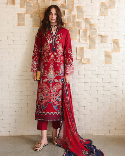 Mushq | The Secret Garden Lawn | Luma Bloom - Luxury Dress - available at Maria Faisal in UK and USA.