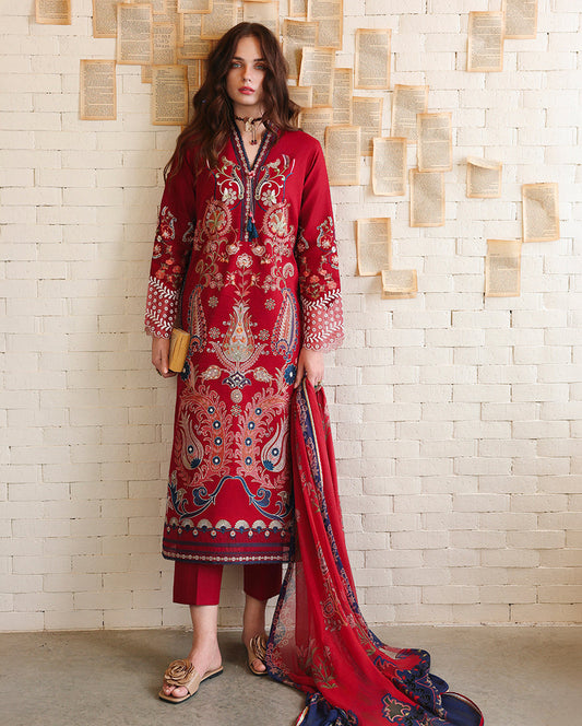 Mushq | The Secret Garden Lawn | Luma Bloom - Luxury Dress - available at Maria Faisal in UK and USA.