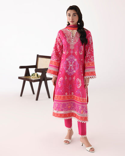 Roheenaz | Rosette Lawn | Lumina - Casual Dress - available at Maria Faisal in UK and USA.