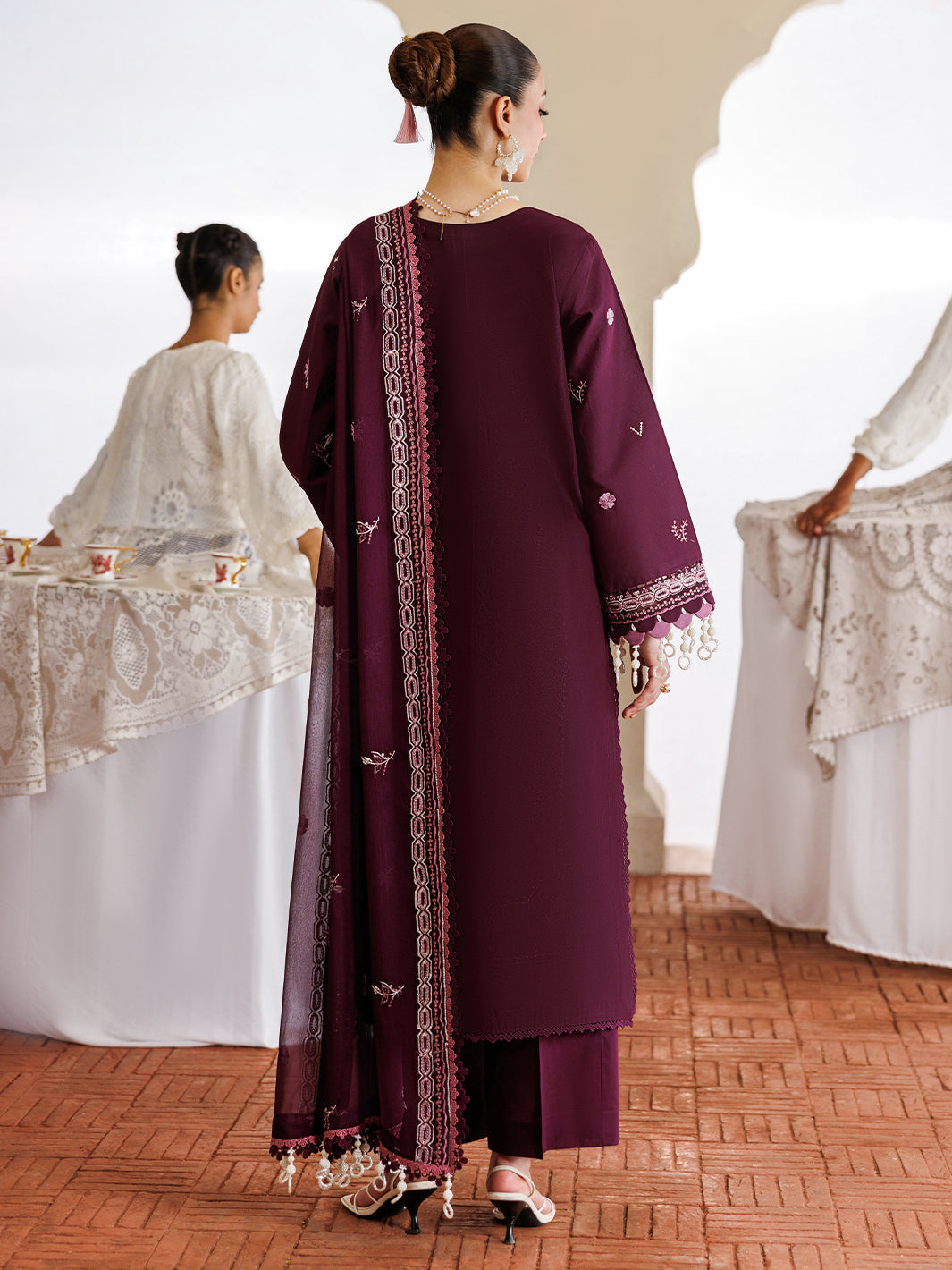 Mahnur | Morbagh Luxury Lawn 26 | M-02 - Luxury Dress - available at Maria Faisal in UK and USA.