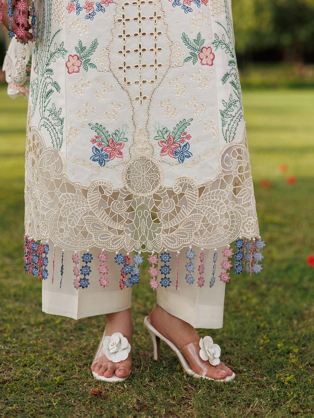 Mahnur | Morbagh Luxury Lawn 26 | M-03 - Luxury Dress - available at Maria Faisal in UK and USA.