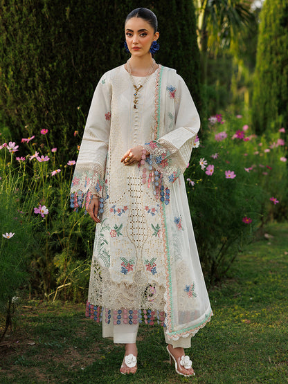 Mahnur | Morbagh Luxury Lawn 26 | M-03 - Luxury Dress - available at Maria Faisal in UK and USA.