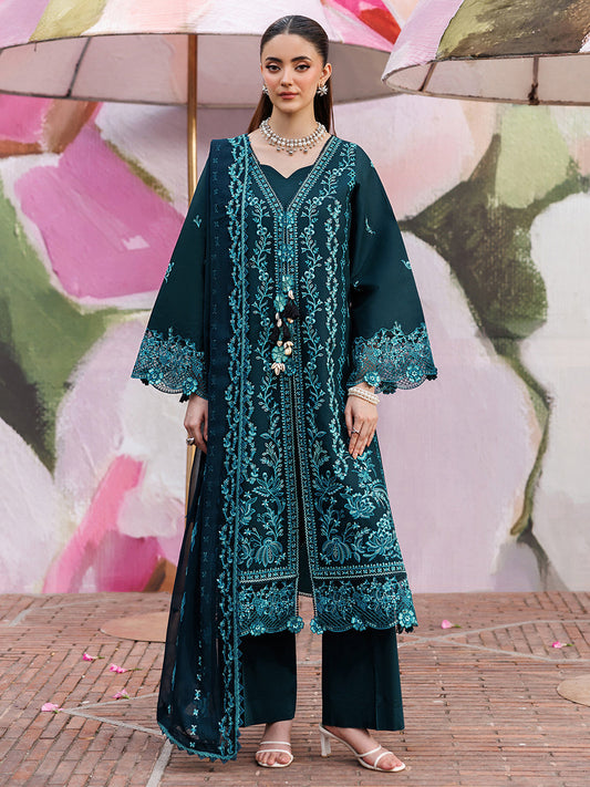Mahnur | Morbagh Luxury Lawn 26 | M-04 - Luxury Dress - available at Maria Faisal in UK and USA.