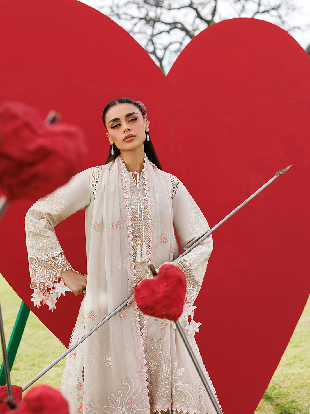 Mahnur | Morbagh Luxury Lawn 26 | M-07 - Luxury Dress - available at Maria Faisal in UK and USA.