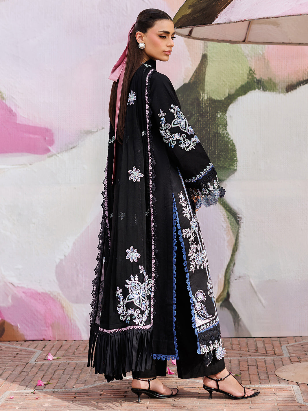 Mahnur | Morbagh Luxury Lawn 26 | M-08 - Luxury Dress - available at Maria Faisal in UK and USA.