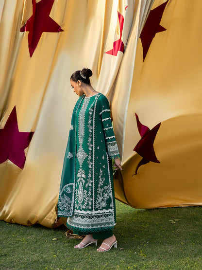Mahnur | Morbagh Luxury Lawn 26 | M-09 - Luxury Dress - available at Maria Faisal in UK and USA.