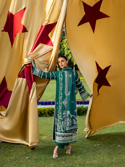 Mahnur | Morbagh Luxury Lawn 26 | M-09 - Luxury Dress - available at Maria Faisal in UK and USA.