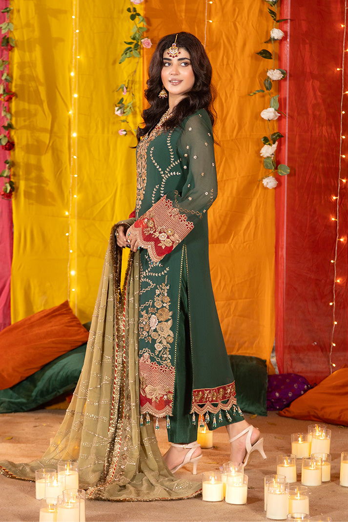 Imrozia Premium | Shagun Formals | M-102 Zarva - Formal Dress - available at Maria Faisal in UK and USA.