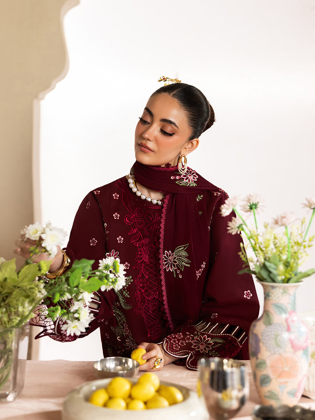Mahnur | Morbagh Luxury Lawn 26 | M-10 - Luxury Dress - available at Maria Faisal in UK and USA.