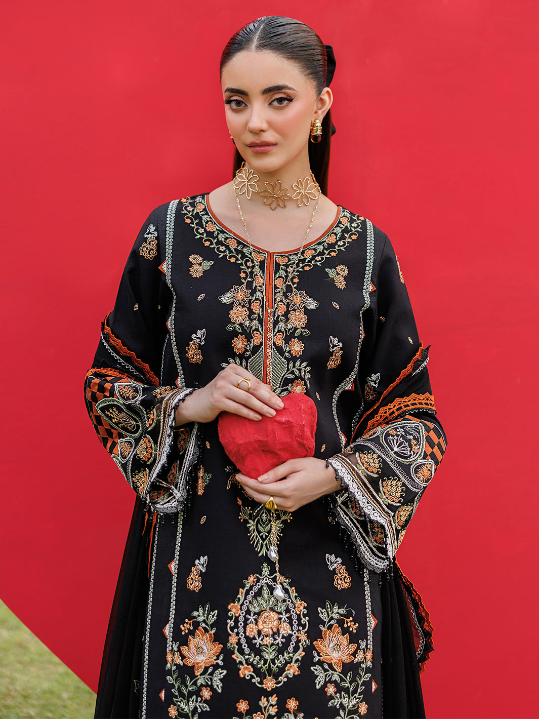 Mahnur | Morbagh Luxury Lawn 26 | M-11 - Luxury Dress - available at Maria Faisal in UK and USA.