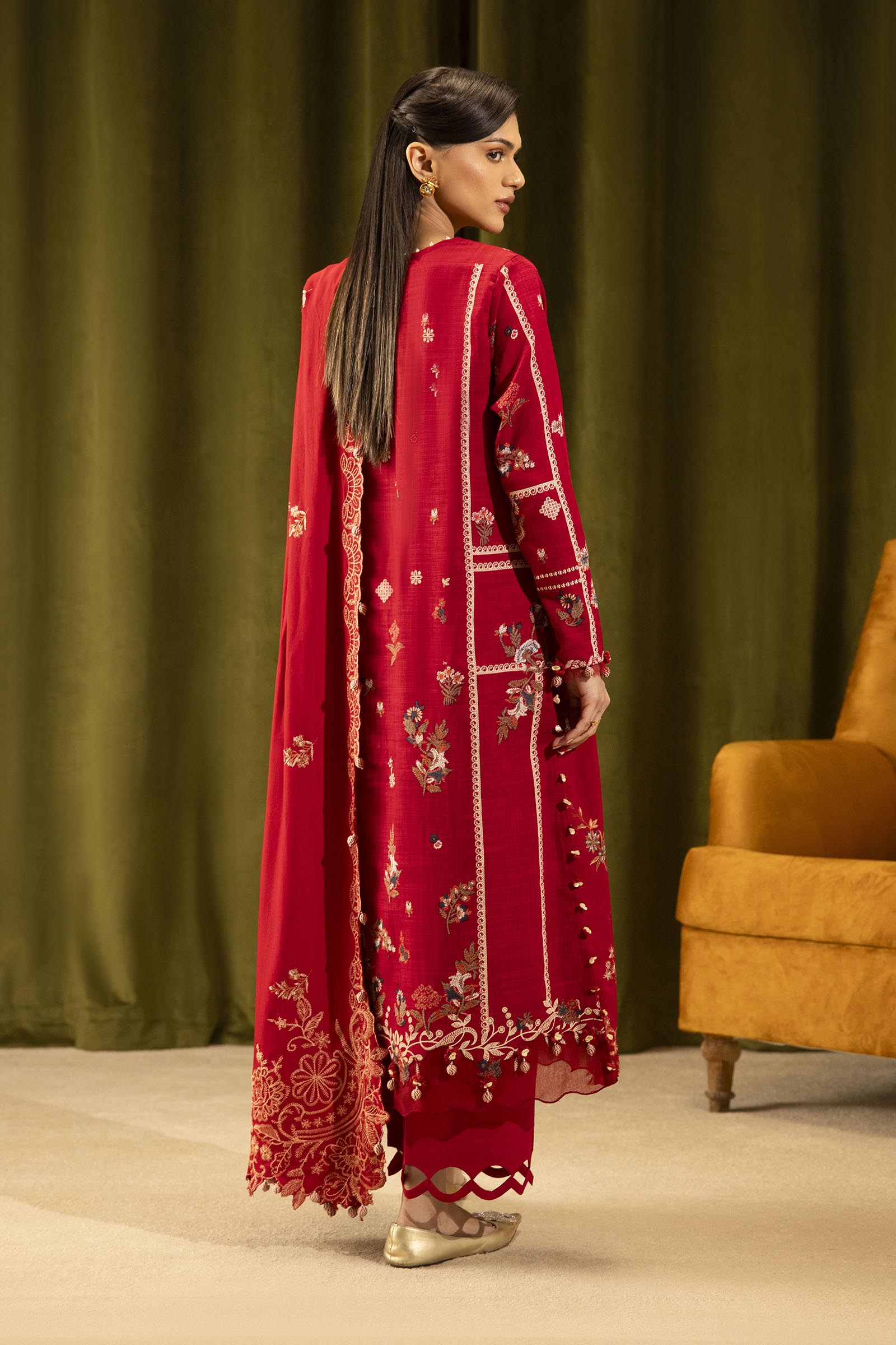 Sana Safinaz | Muzlin Winter 25 | M253-002A - Casual Dress - available at Maria Faisal in UK and USA.