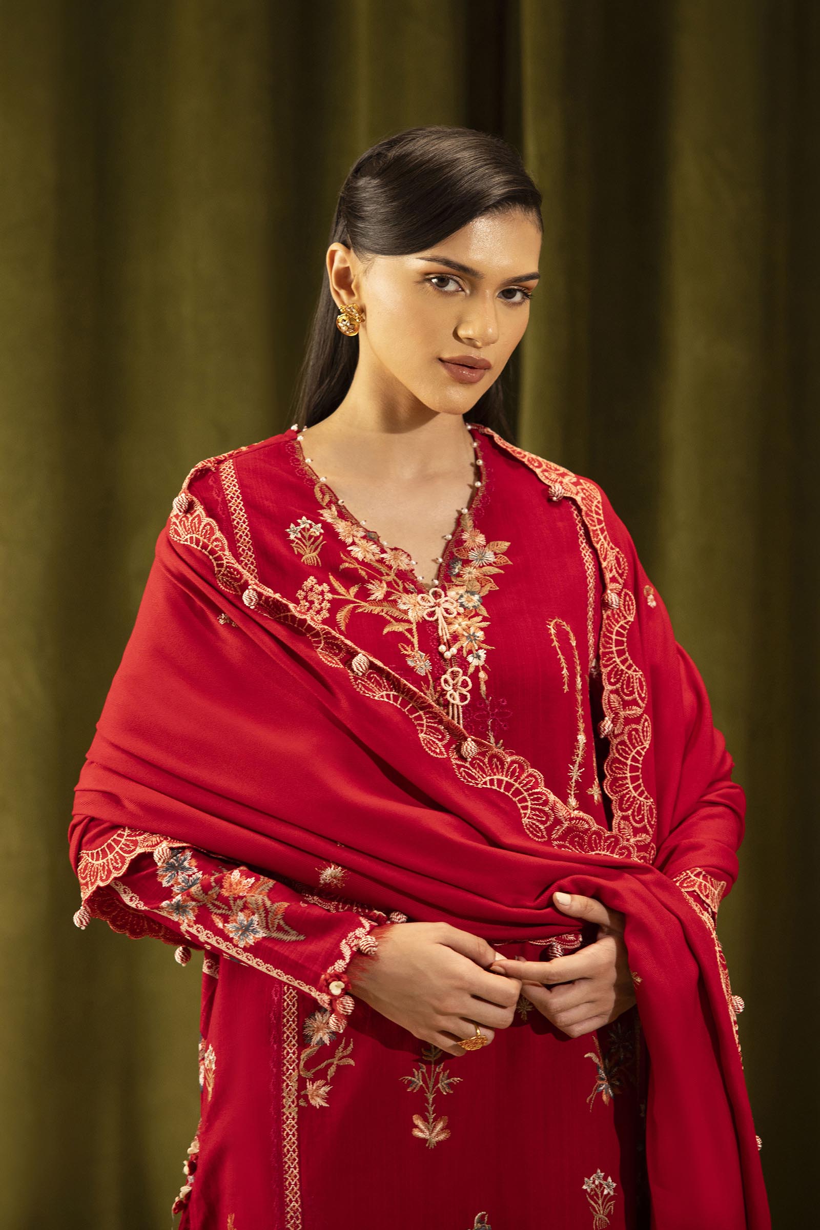 Sana Safinaz | Muzlin Winter 25 | M253-002A - Casual Dress - available at Maria Faisal in UK and USA.