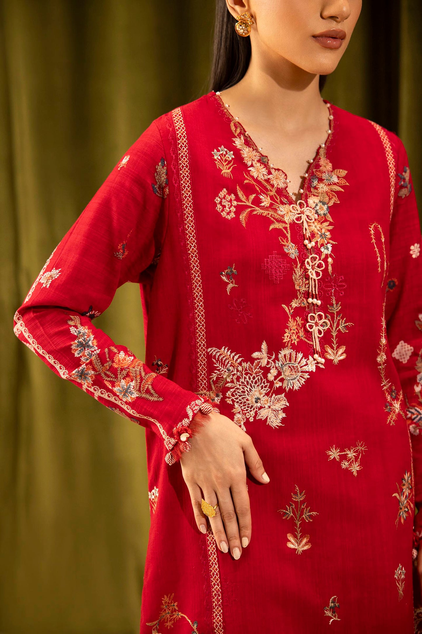 Sana Safinaz | Muzlin Winter 25 | M253-002A - Casual Dress - available at Maria Faisal in UK and USA.