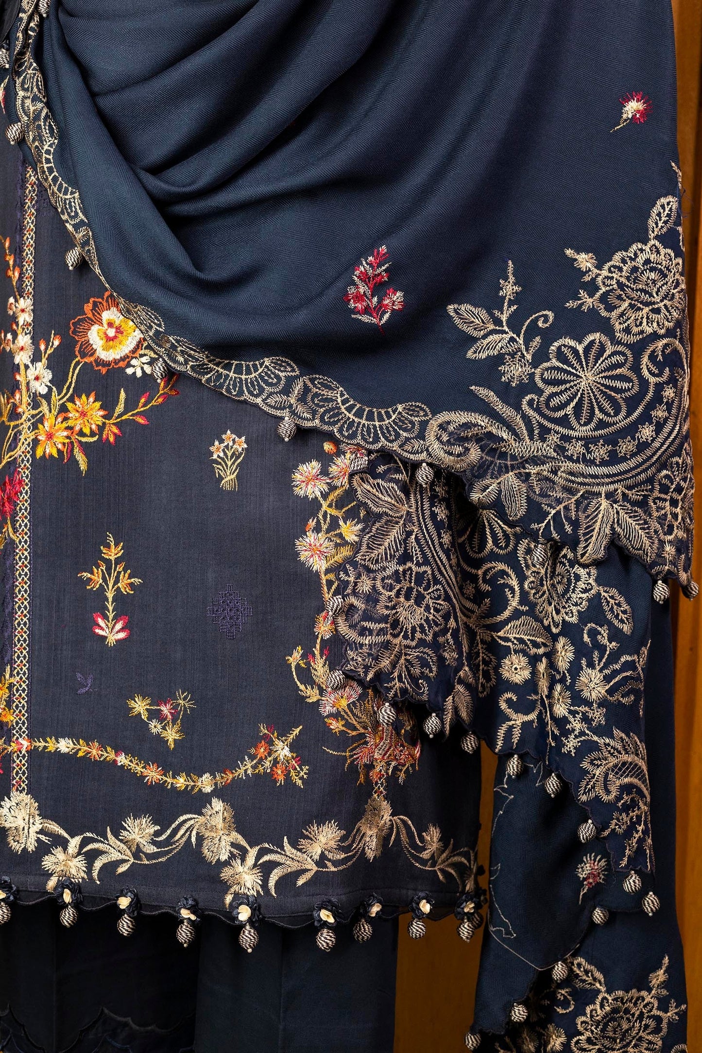 Sana Safinaz | Muzlin Winter 25 | M253-002B - Casual Dress - available at Maria Faisal in UK and USA.