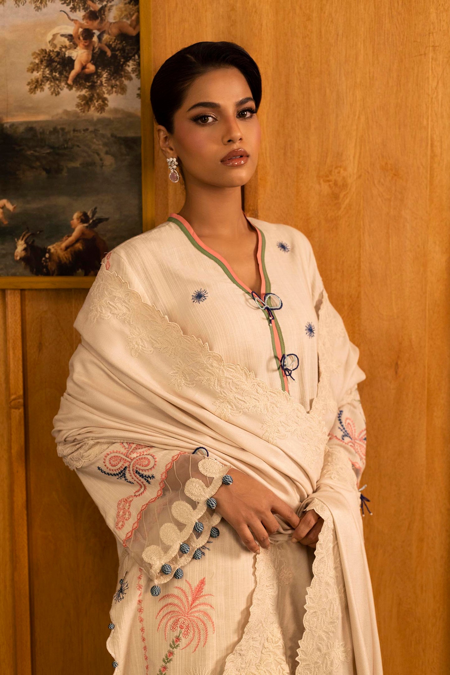 Sana Safinaz | Muzlin Winter 25 | M253-003B - Casual Dress - available at Maria Faisal in UK and USA.