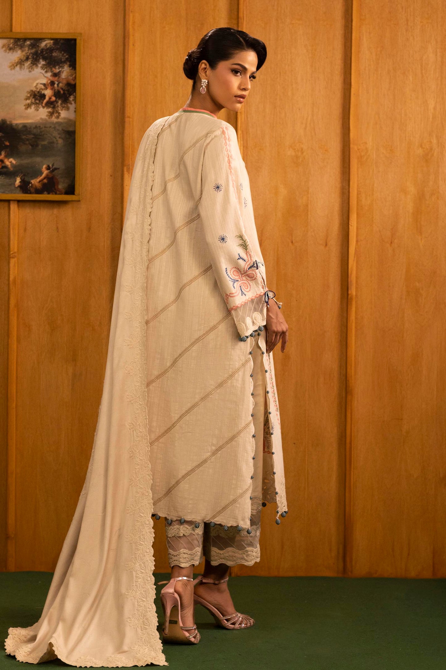 Sana Safinaz | Muzlin Winter 25 | M253-003B - Casual Dress - available at Maria Faisal in UK and USA.