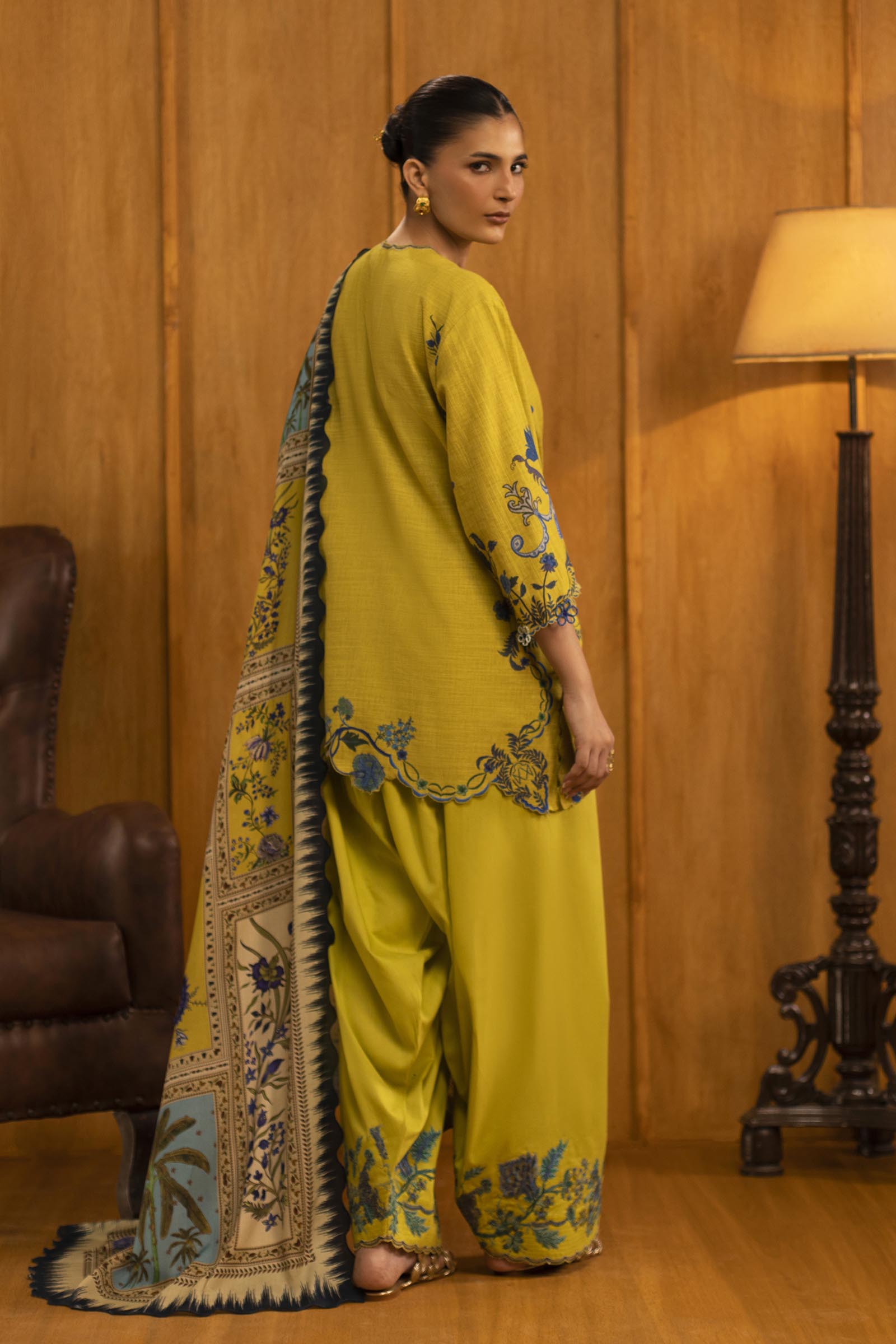 Sana Safinaz | Muzlin Winter 25 | M253-004A - Casual Dress - available at Maria Faisal in UK and USA.