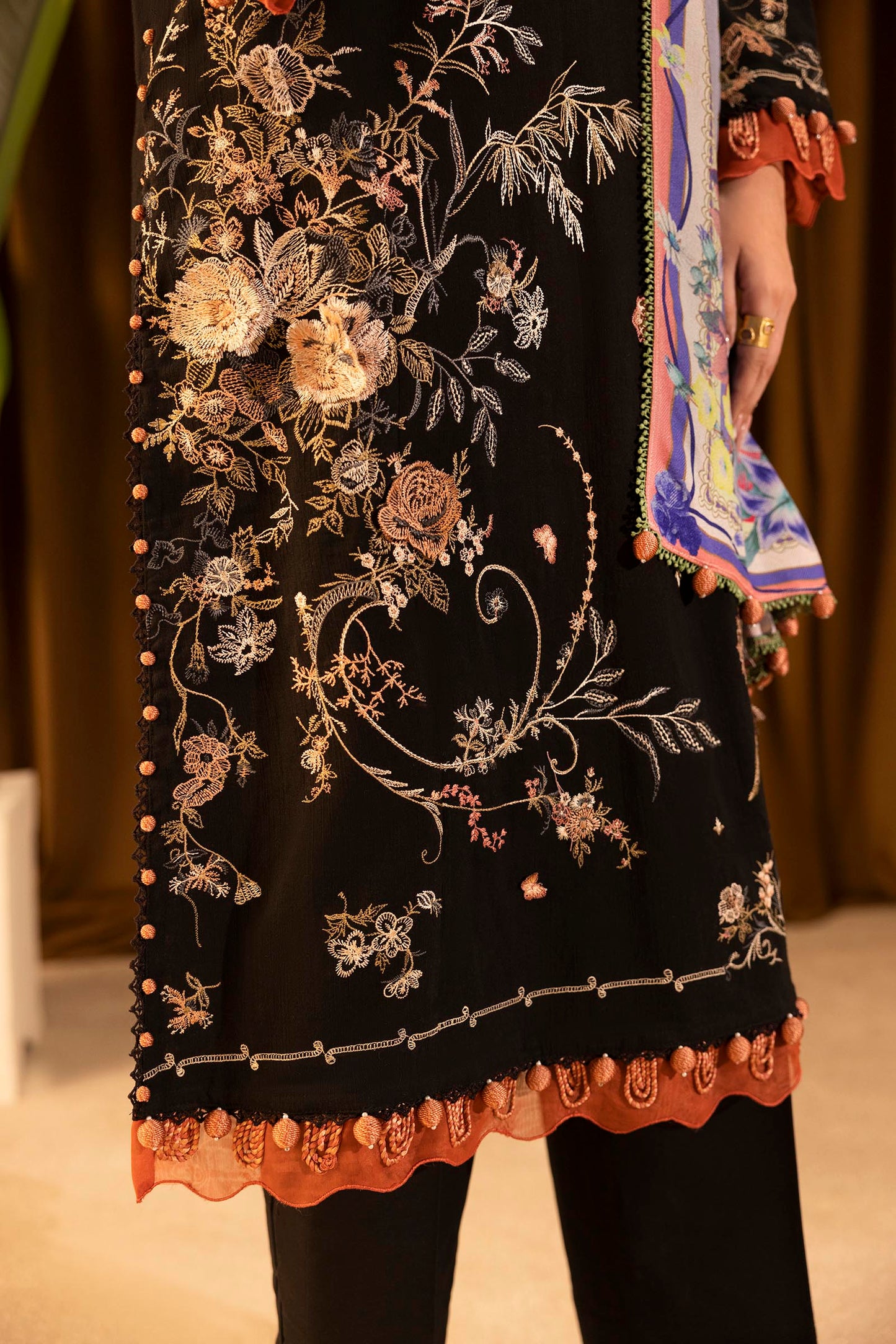 Sana Safinaz | Muzlin Winter 25 | M253-006A - Casual Dress - available at Maria Faisal in UK and USA.