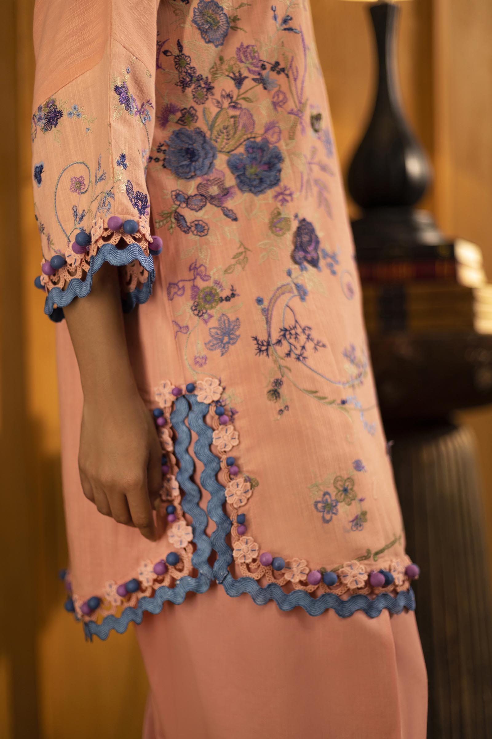 Sana Safinaz | Muzlin Winter 25 | M253-006B - Casual Dress - available at Maria Faisal in UK and USA.
