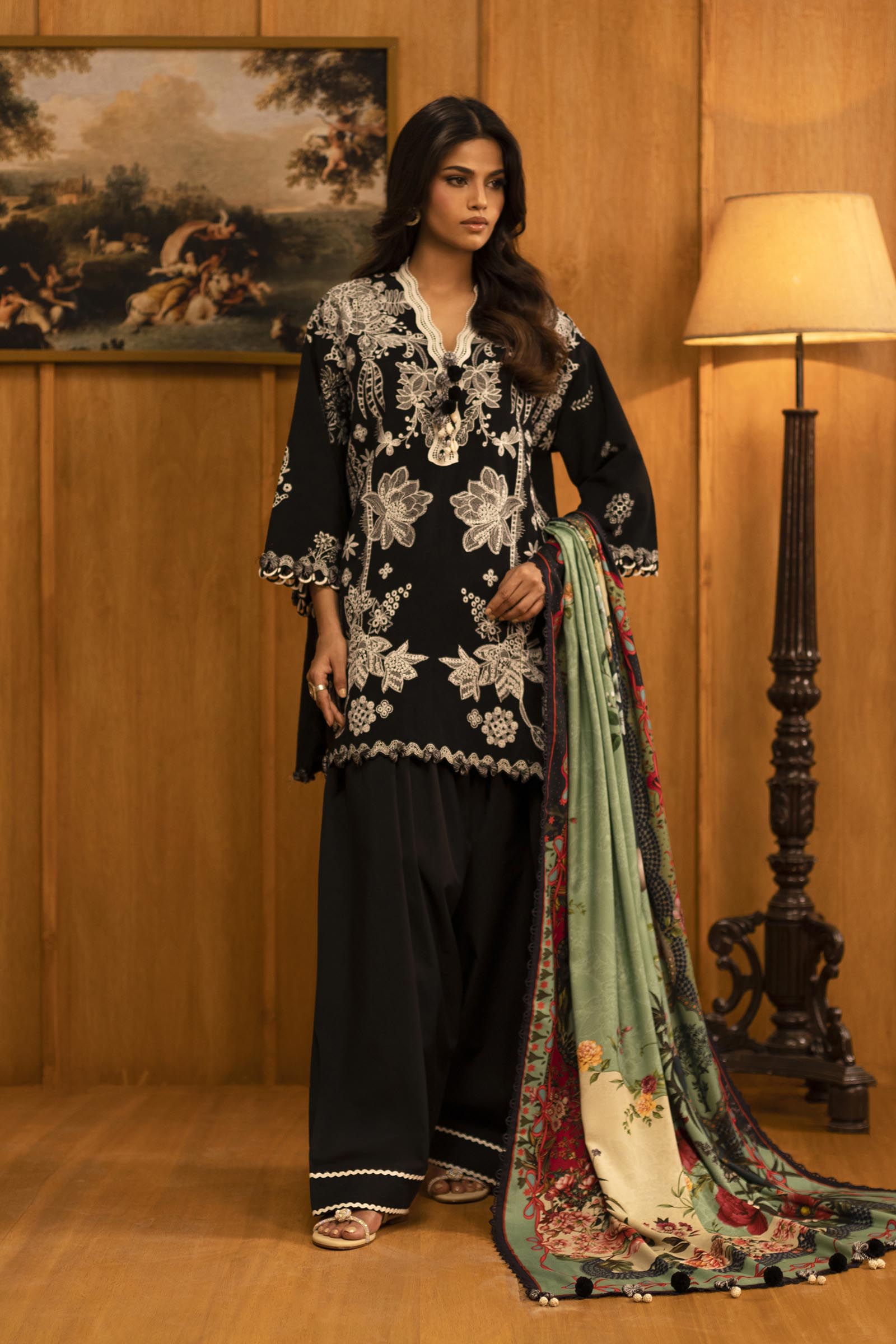 Sana Safinaz | Muzlin Winter 25 | M253-005A - Casual Dress - available at Maria Faisal in UK and USA.
