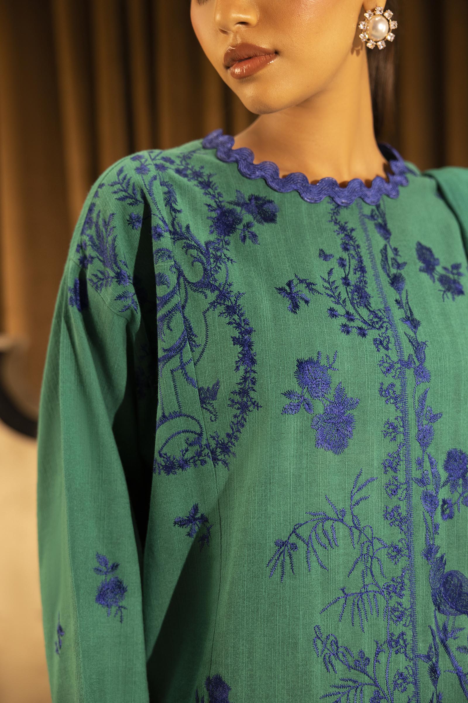 Sana Safinaz | Muzlin Winter 25 | 010A - Casual Dress - available at Maria Faisal in UK and USA.