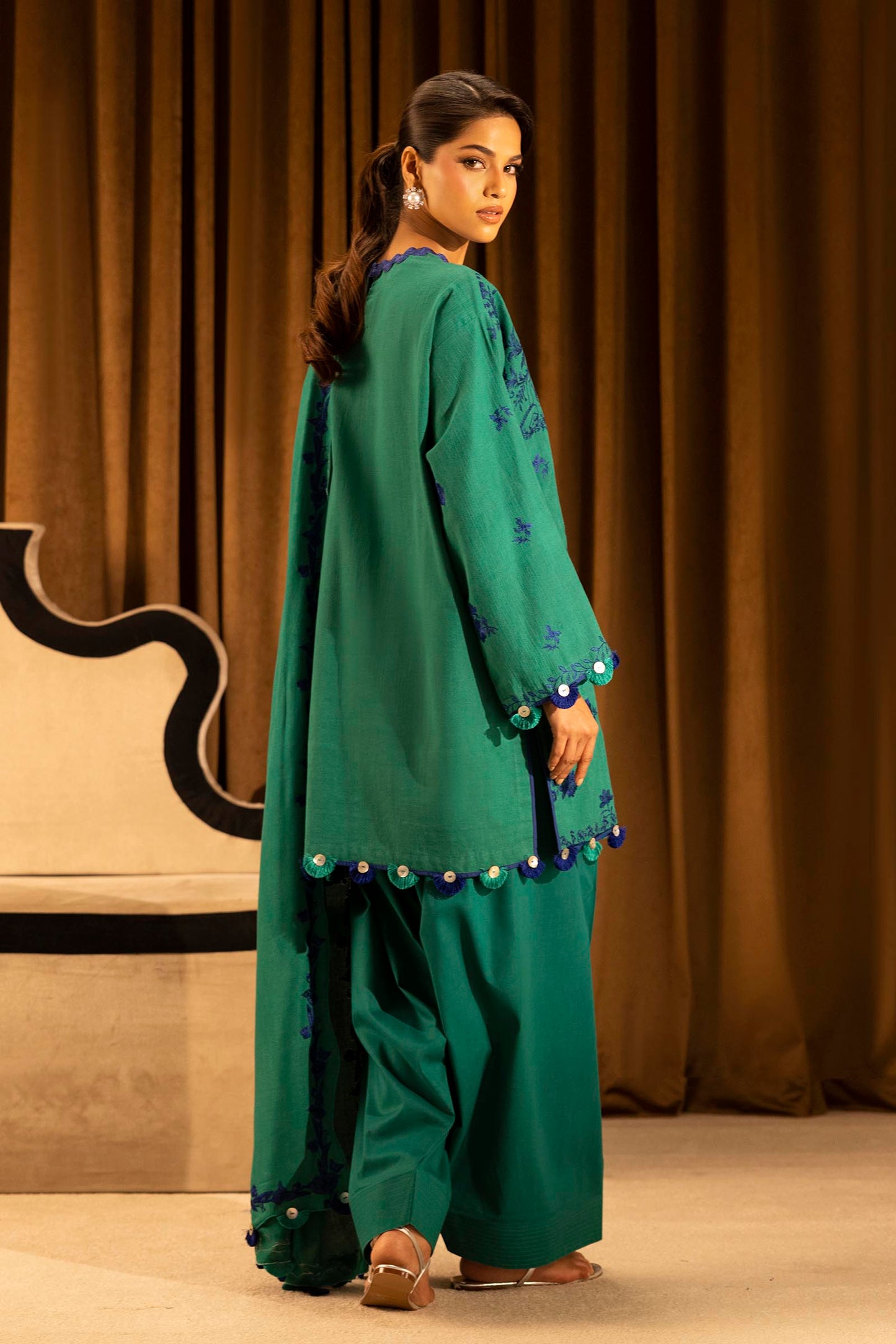 Sana Safinaz | Muzlin Winter 25 | 010A - Casual Dress - available at Maria Faisal in UK and USA.