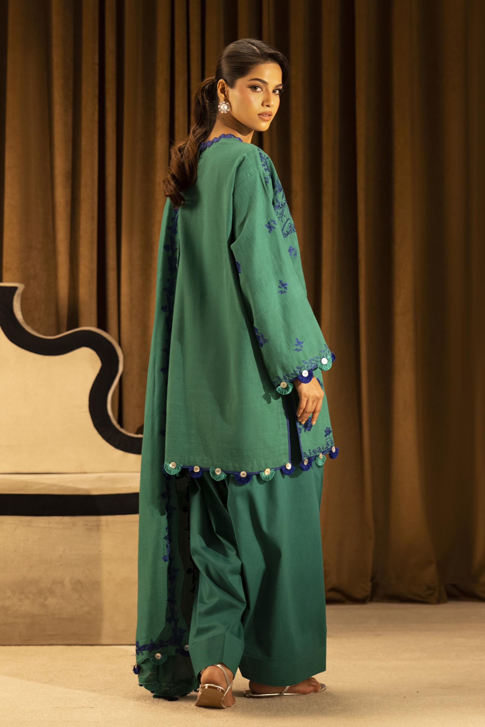 Sana Safinaz | Muzlin Winter 25 | 010A - Casual Dress - available at Maria Faisal in UK and USA.
