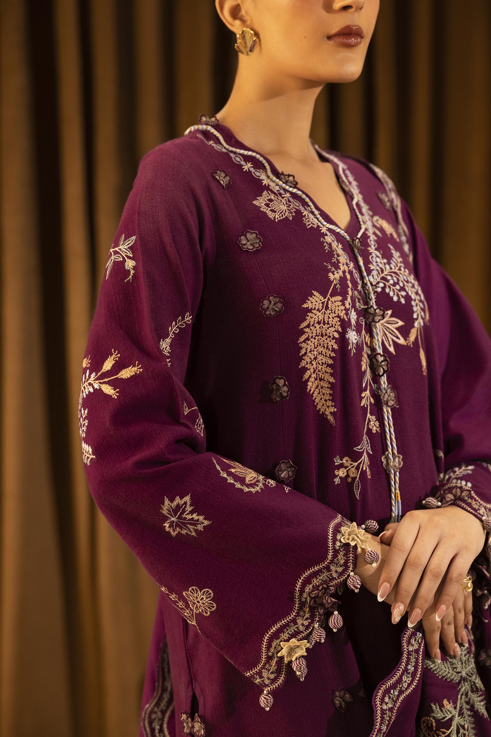 Sana Safinaz | Muzlin Winter 25 | 011B - Casual Dress - available at Maria Faisal in UK and USA.