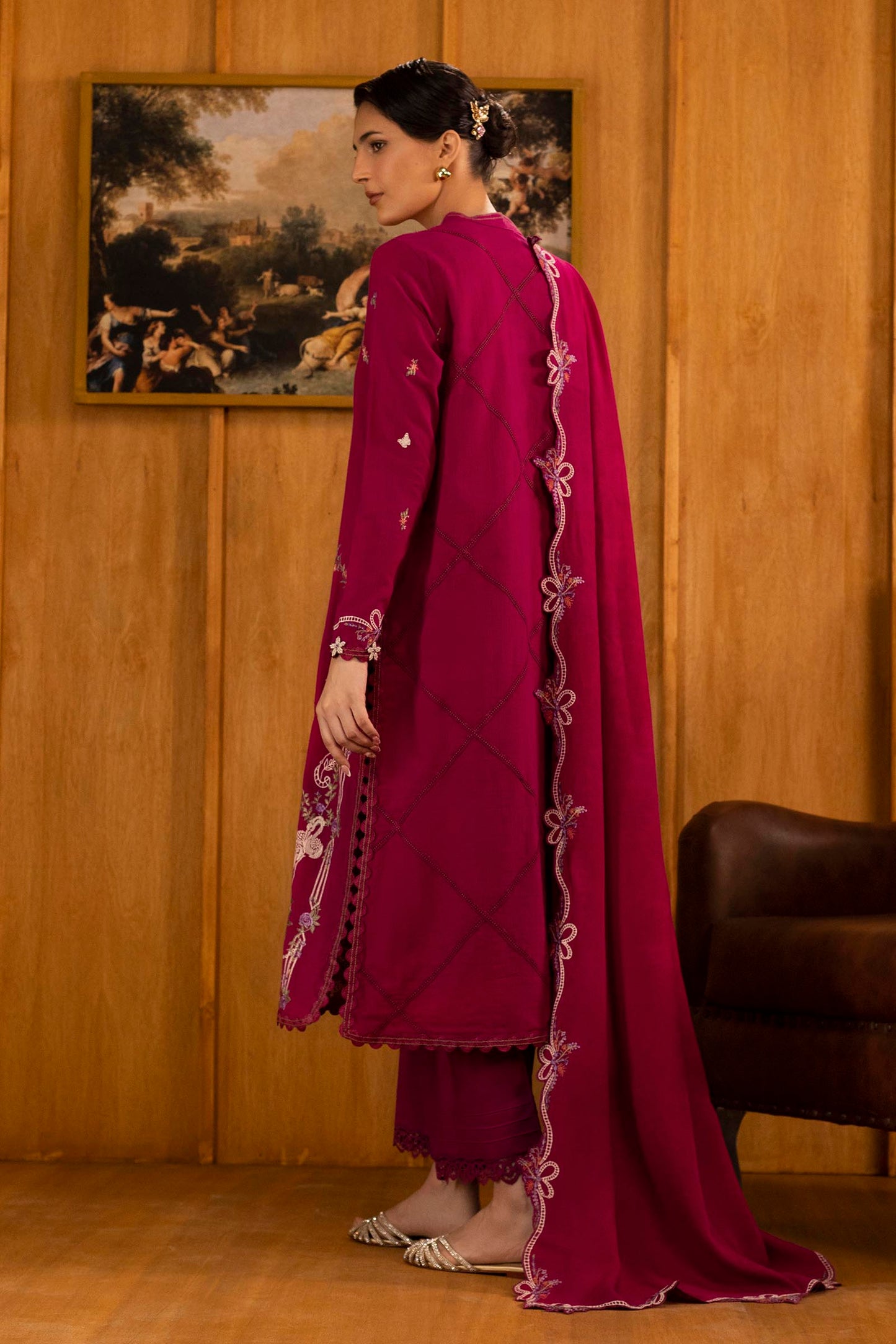 Sana Safinaz | Muzlin Winter 25 | 012A - Casual Dress - available at Maria Faisal in UK and USA.