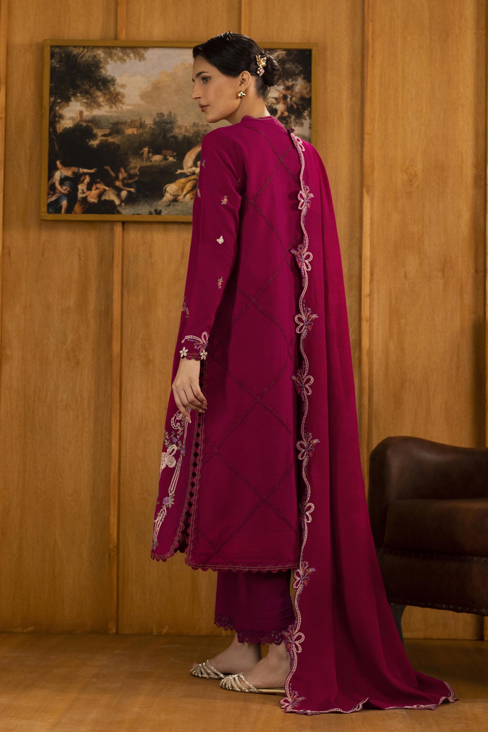 Sana Safinaz | Muzlin Winter 25 | 012A - Casual Dress - available at Maria Faisal in UK and USA.