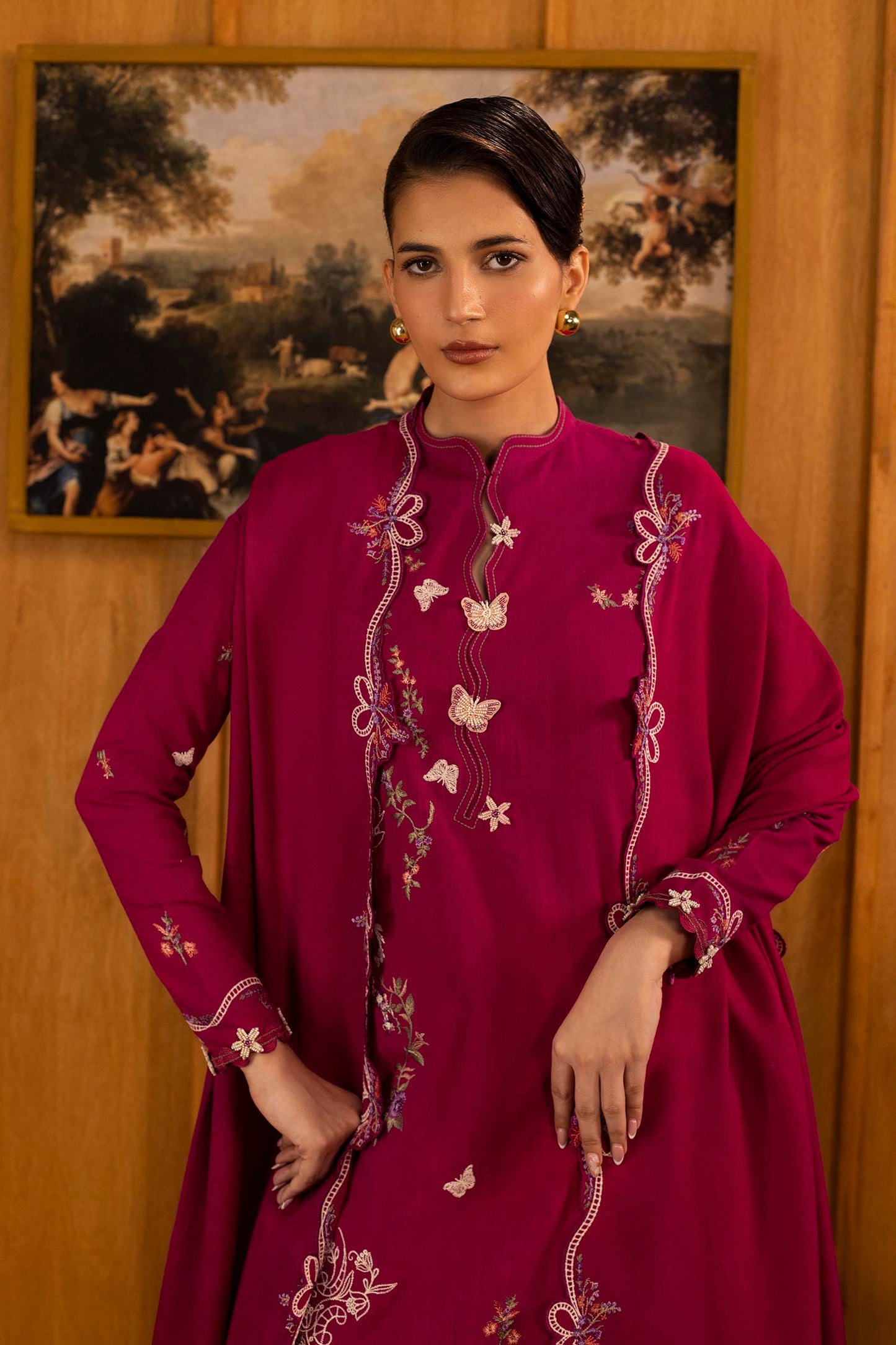 Sana Safinaz | Muzlin Winter 25 | 012A - Casual Dress - available at Maria Faisal in UK and USA.